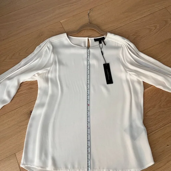 🔥NWT. Donna Karan Cream Blouse Size M - Picture 12 of 12